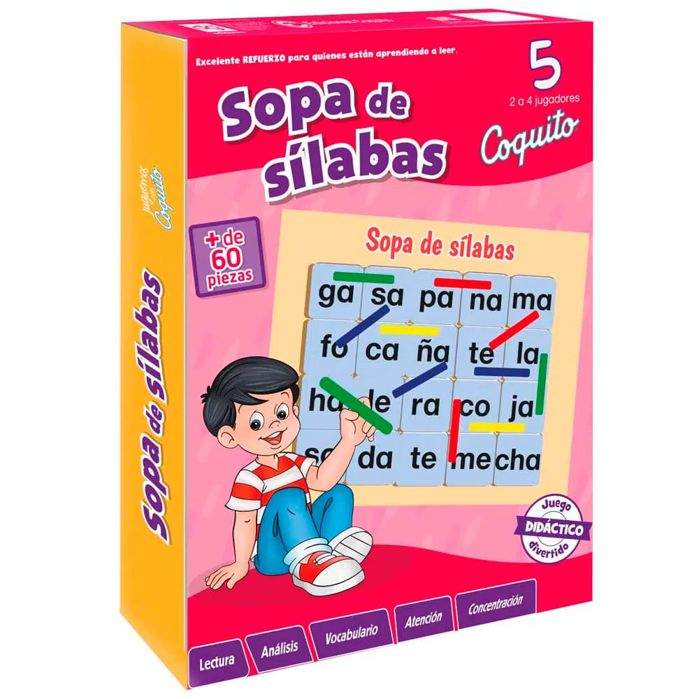 Libro Juego Didáctico Coquito Sopa de Sílabas
