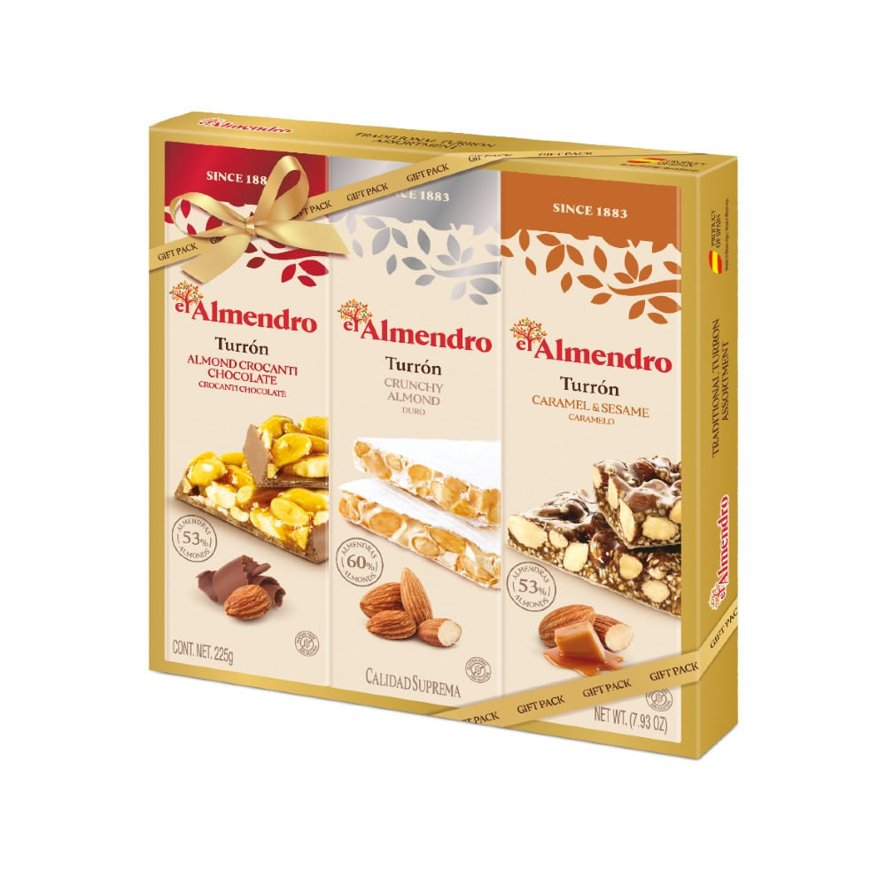 Gift Pack Turron Duro El Almendro Barritas de 75 g