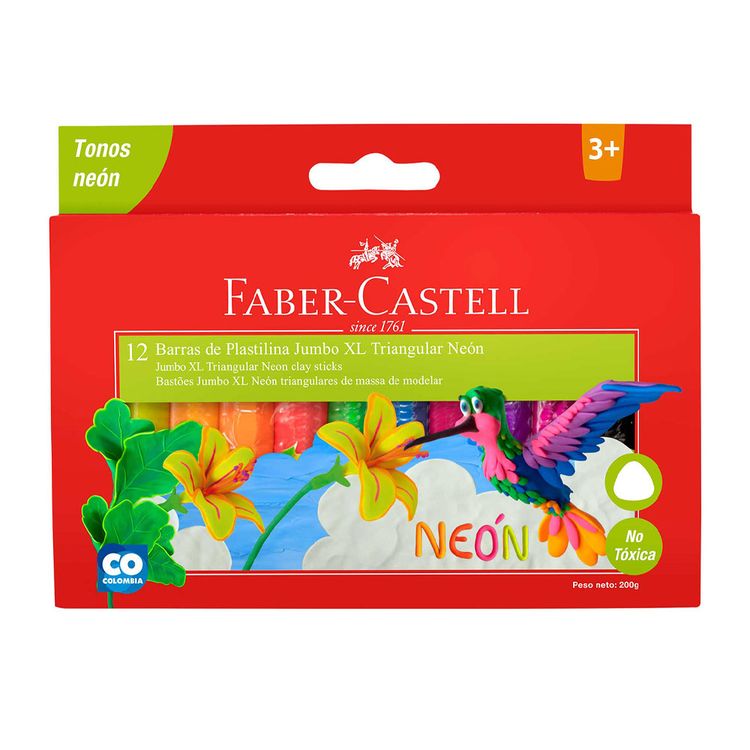 Plastilina-Jumbo-Faber-Castell-Ne-n-12un-1-351637745 Plastilina-Jumbo-Faber-Castell-Ne-n-12un-1-351637745