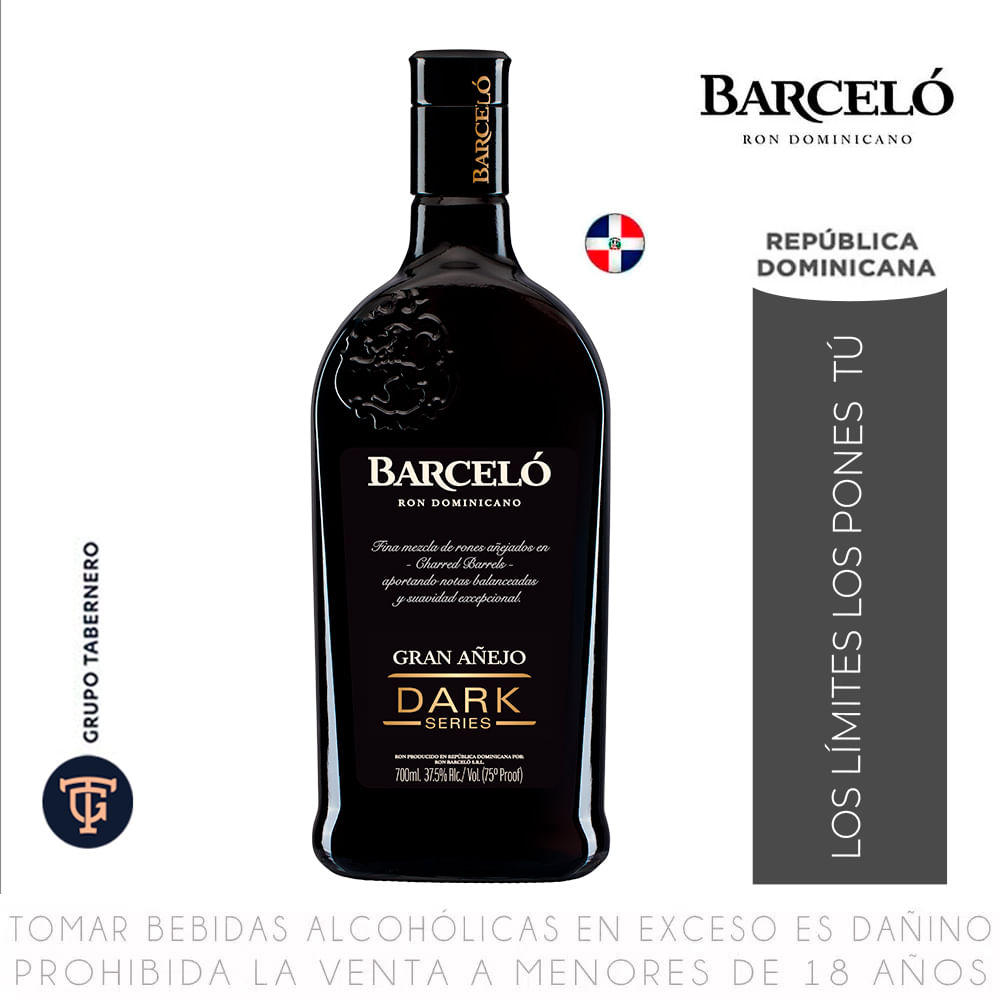 Ron Barceló Gran Añejo Dark Series Botella 750ml