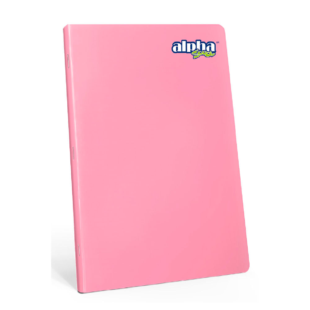 Cuaderno Alpha Scool Doble Raya Marco Rojo 95h