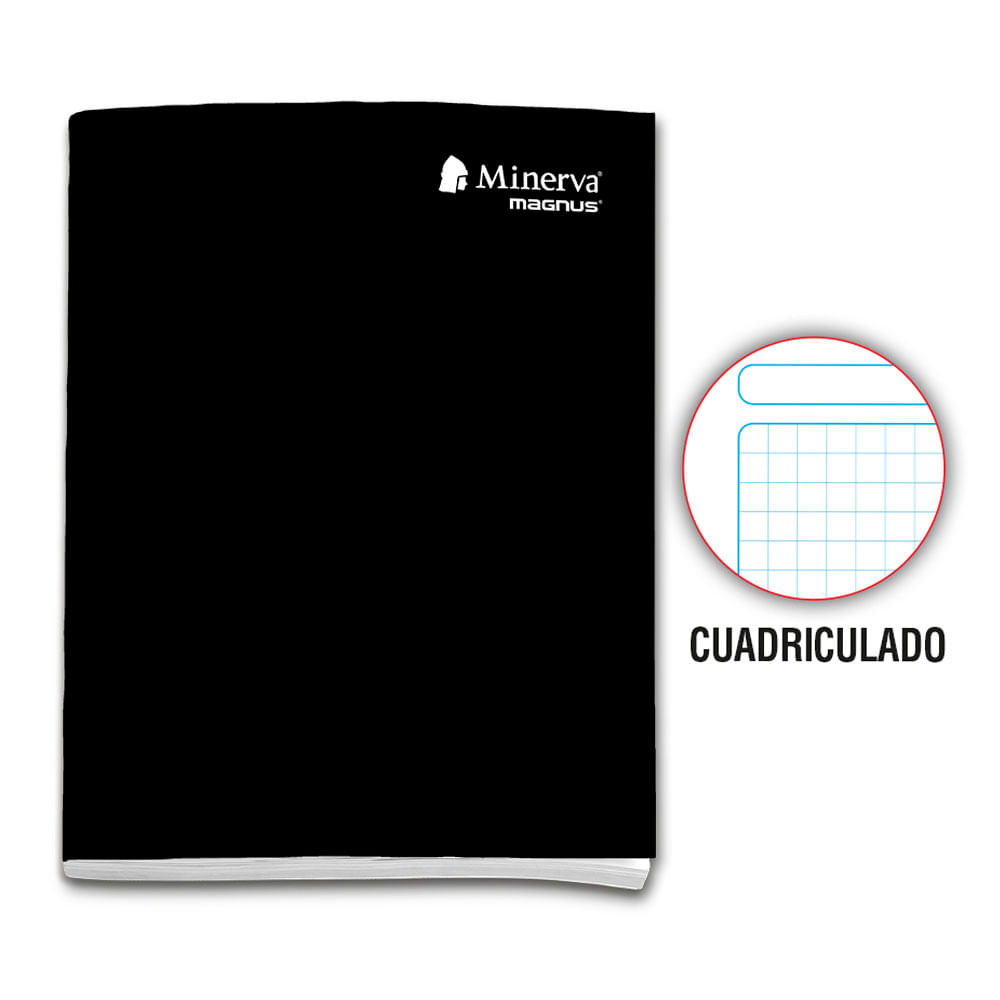 Cuaderno Minerva Grapado de Luxe Cuadriculado Magnus 80 Hojas