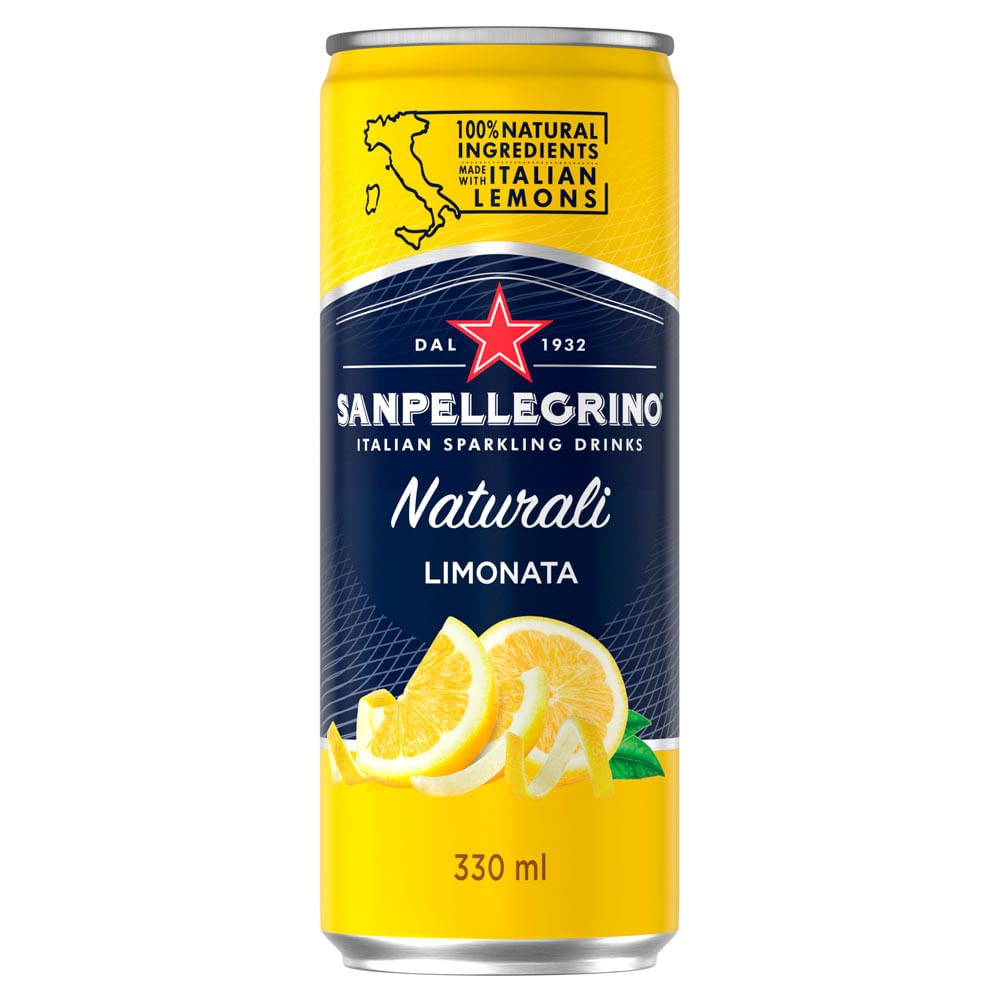 Agua Carbonatada Sanpellegrino Limonata Lata 330ml
