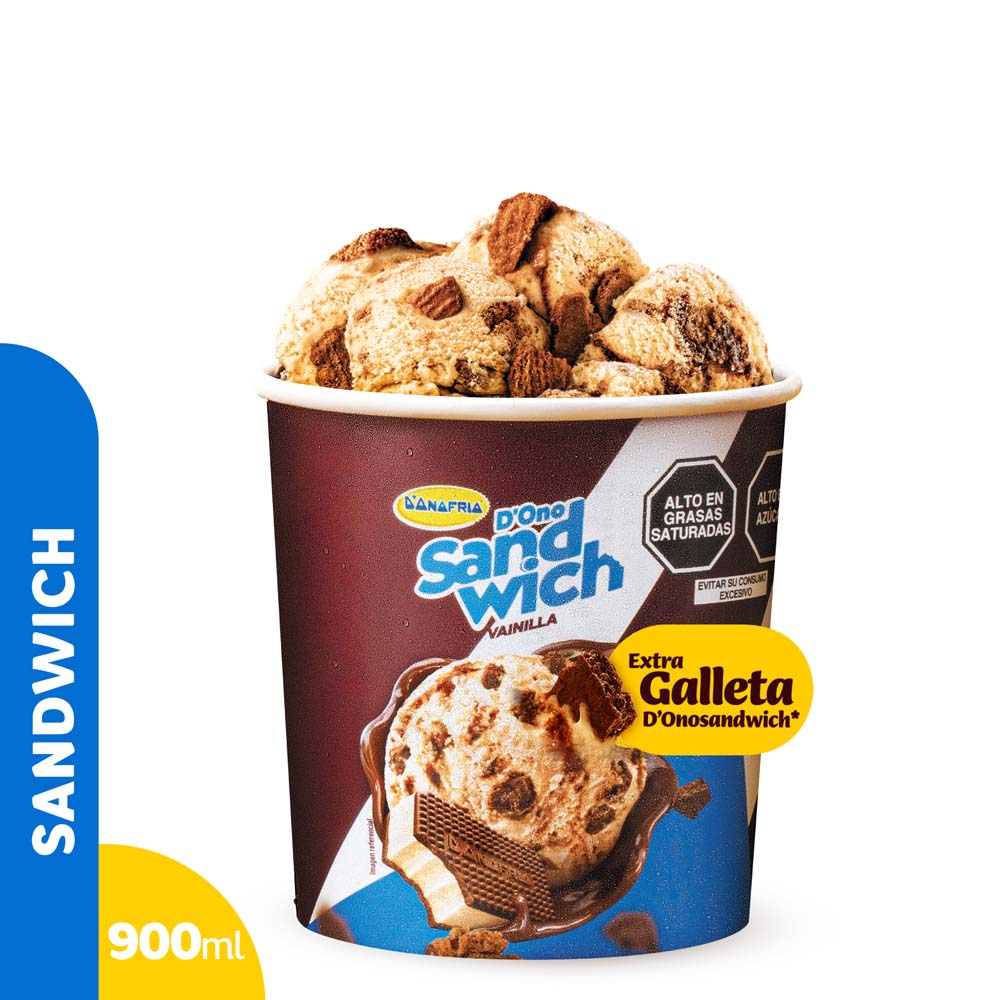 Helado de Crema Sandwich Vainilla 900ml