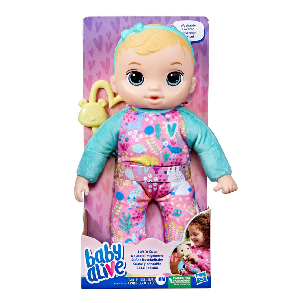 Muñeca Baby Alive Suave y Adorable Cabello Rubio