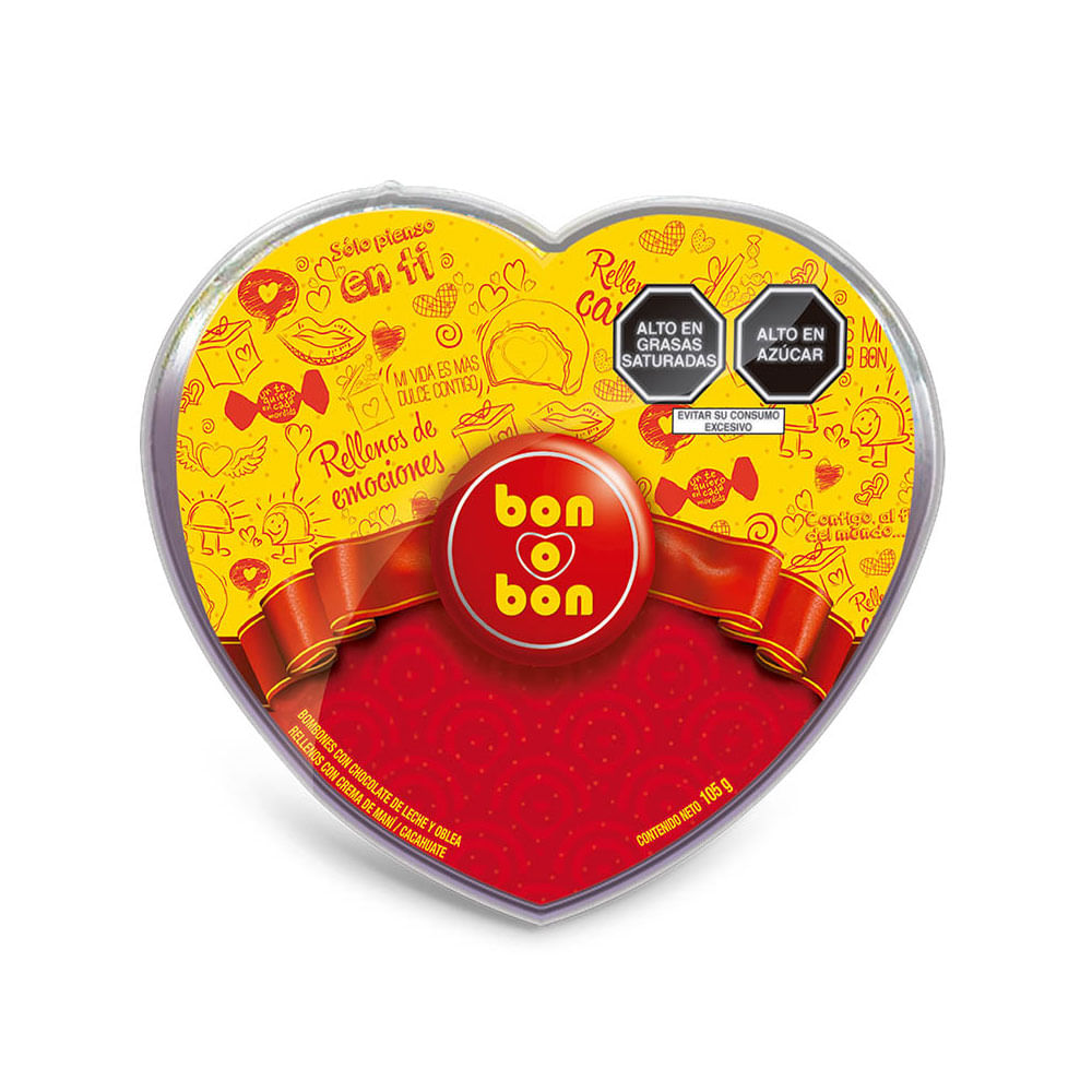 Bombones con Relleno de Crema de Maní Bon o Bon 105g