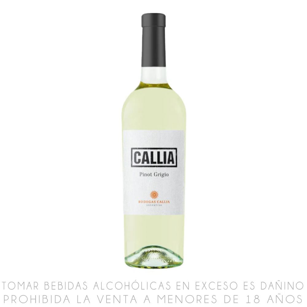 Vino Blanco Pinot Grigio Callia Botella 750ml