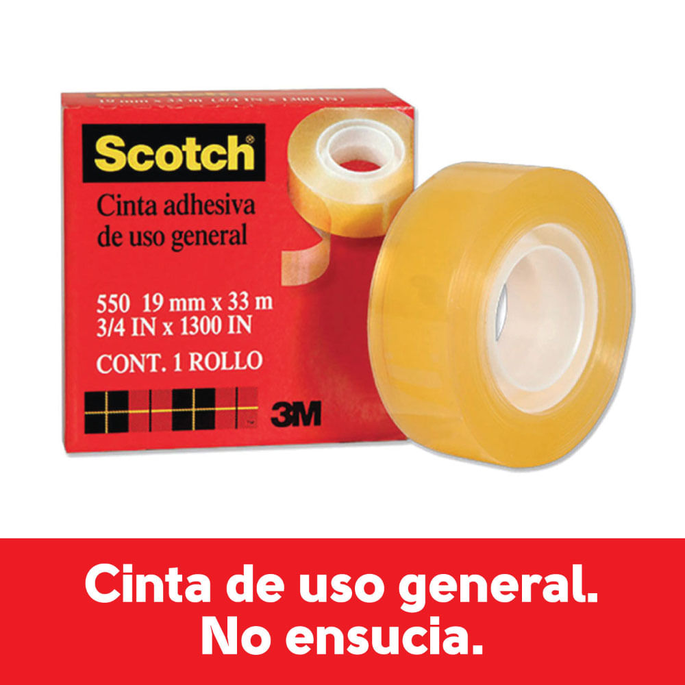 Cinta Transparente Scotch 550 Caja 19x33mm
