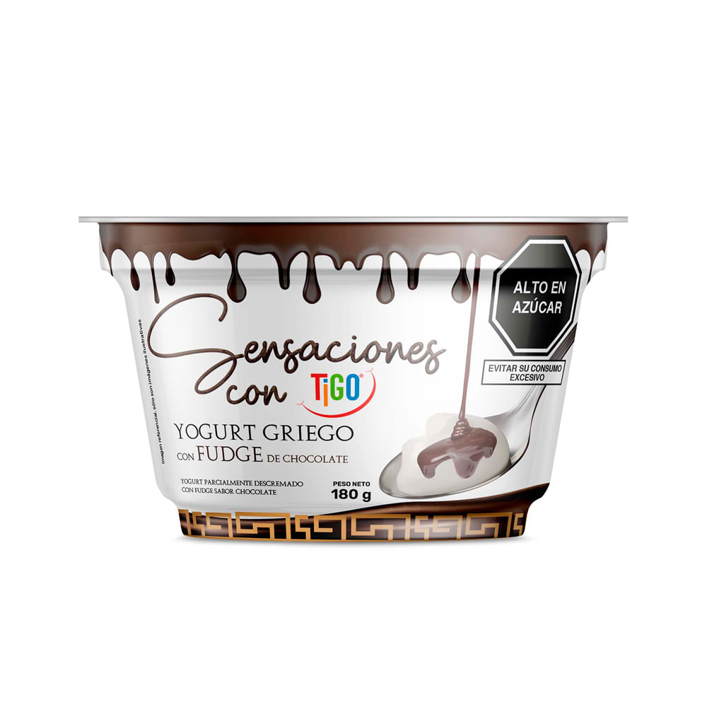 Yogurt Griego Sensaciones con Tigo Fudge Chocolate 180g