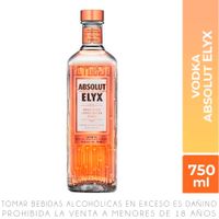 Vodka Absolut Elyx Botella 750ml