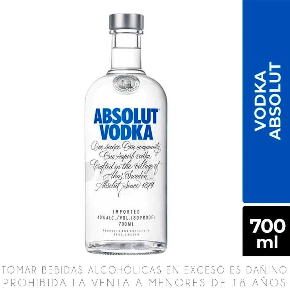 Vodka Absolut Original Botella 700ml