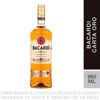 Ron Bacardí Carta Oro Botella 980ml