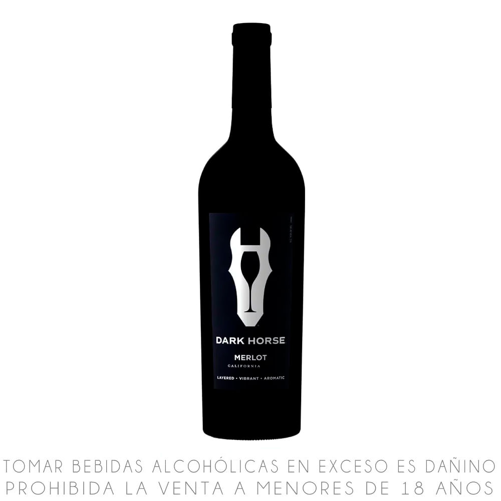 Vino Tinto Merlot Dark Horse Botella 750ml