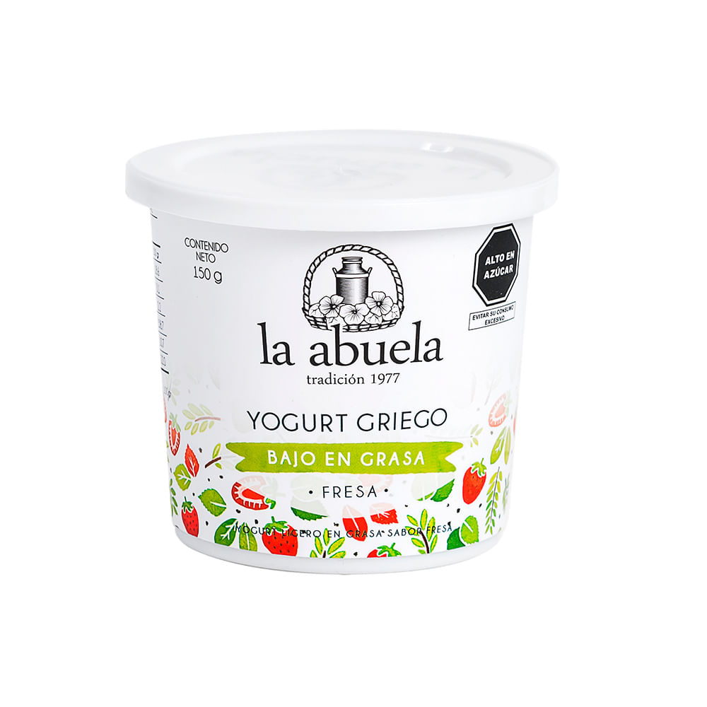 Yogurt Griego La Abuela Fresa Bajo en Grasa 150g