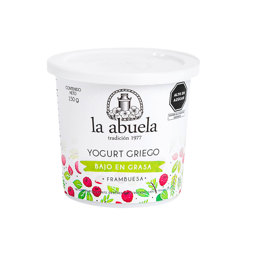 Yogurt Griego La Abuela Frambuesa Bajo en Grasa150g