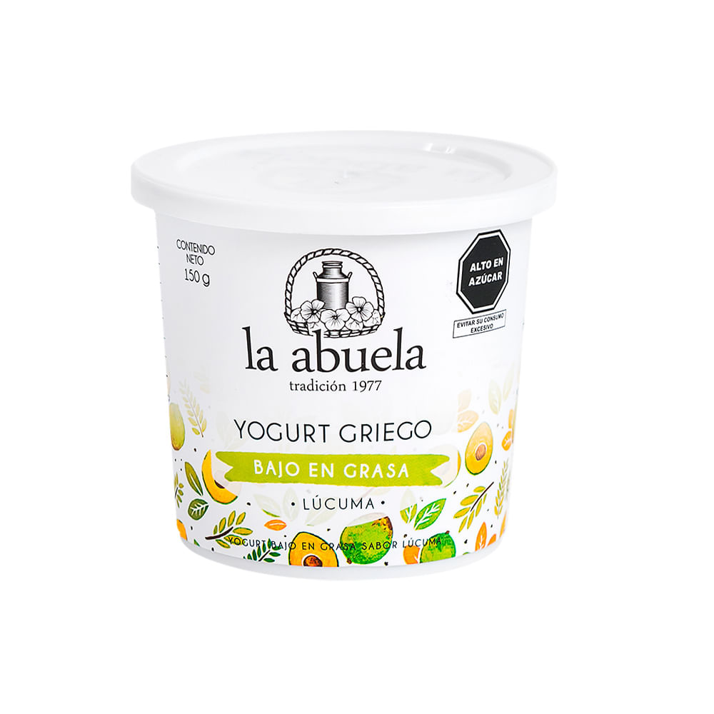 Yogurt Griego La Abuela Lúcuma Bajo en Grasa 150g