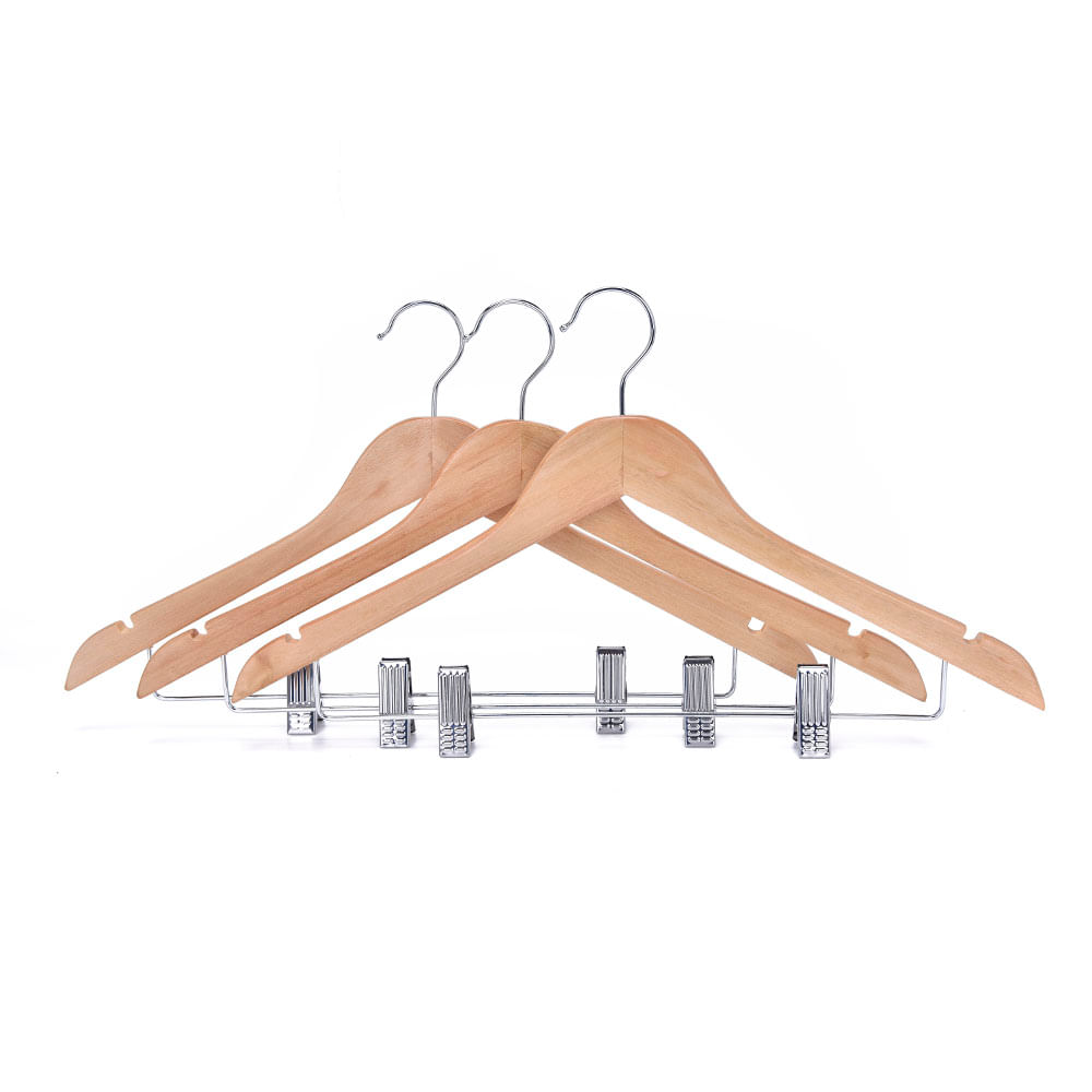 Pack x3 Colgadores Krea Madera con Ganchos