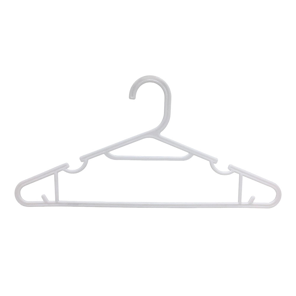 Pack x10 Colgadores Krea Plástico Blanco
