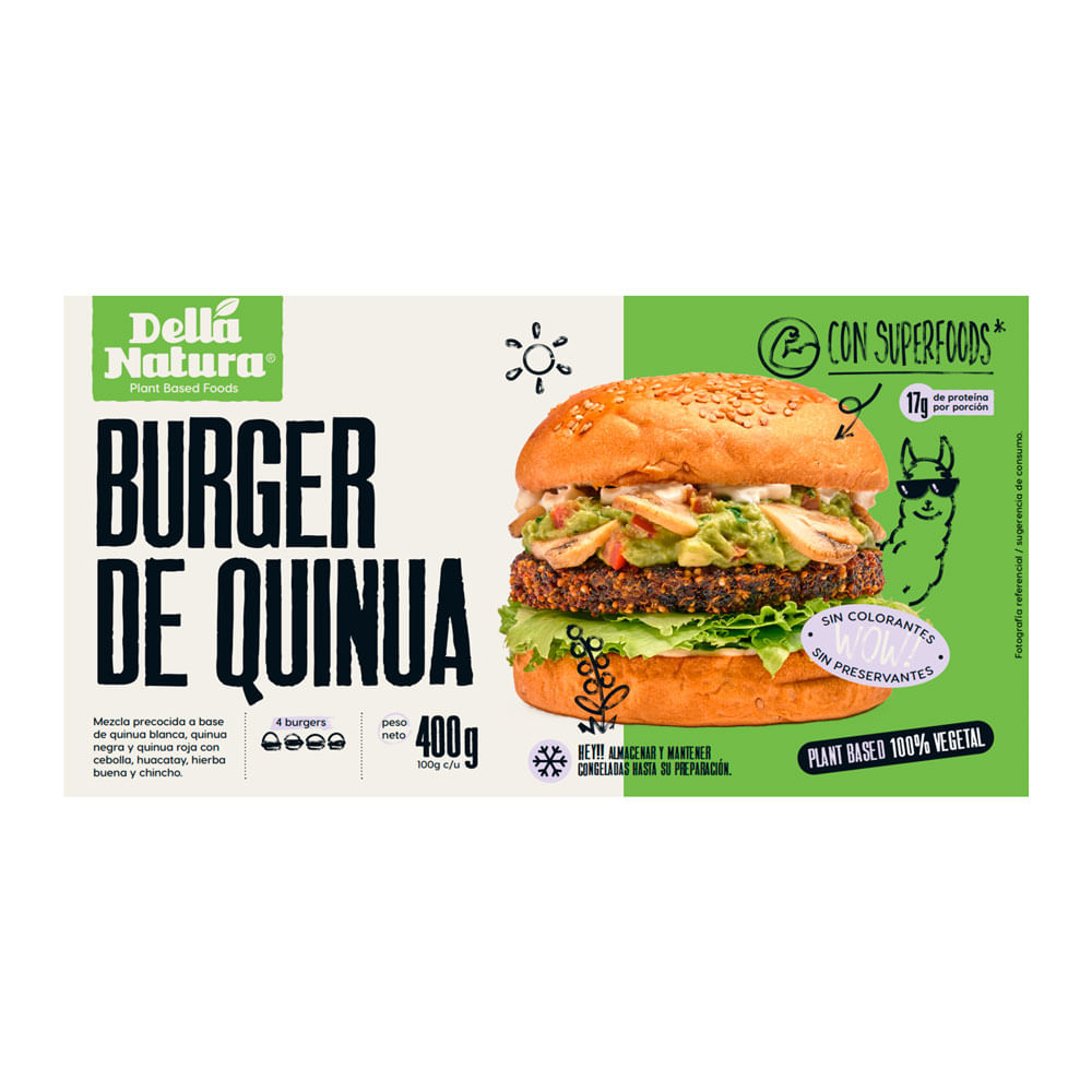 Hamburguesa Vegetariana de Quinua Della Natura 400g