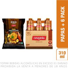 Sixpack-Cerveza-Cusque-a-Dorada-Botella-310ml-Papas-Inka-Chips-Finas-Hierbas-y-Lima-115g-1-194627501