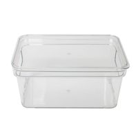 Canasto Krea Transparente Asas con Tapa 3.9L