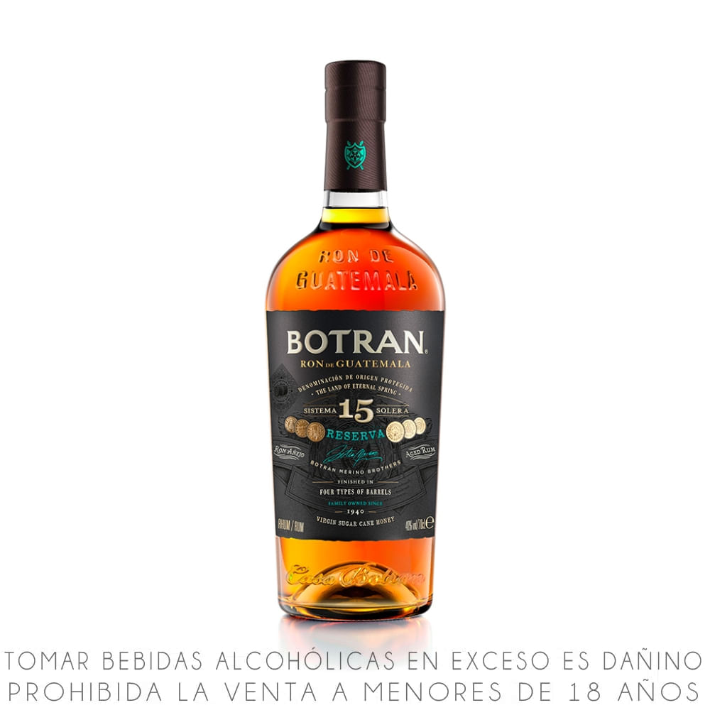 Ron Botran Añejo 15 Años Reserva Botella 750ml