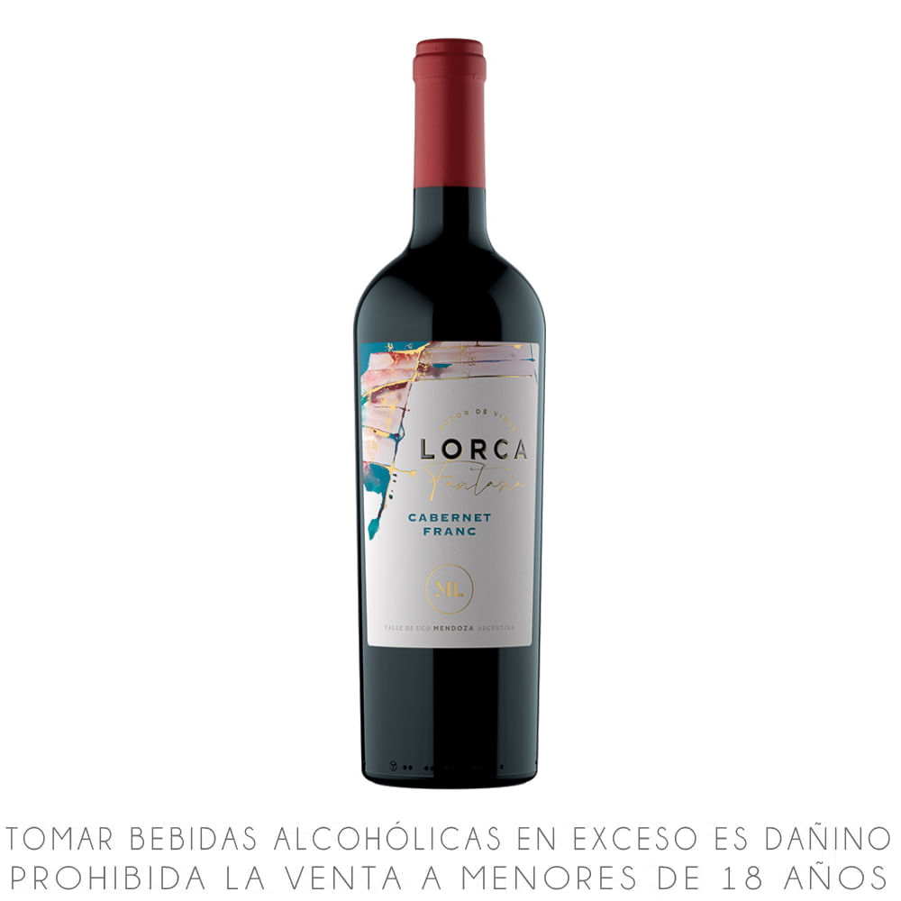 Vino Tinto Cabernet Franc Fantasía Lorca Botella 750ml