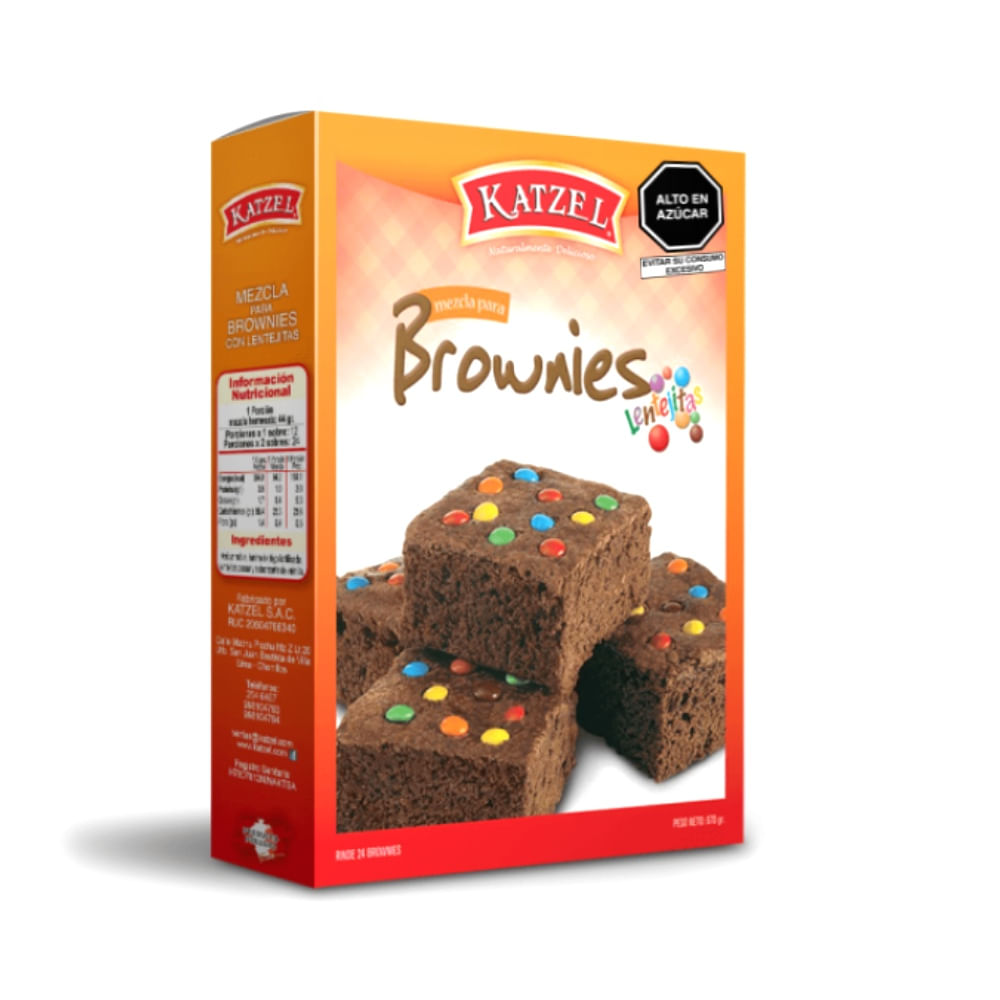Mezcla para Brownies con Lentejitas Katzel 656g