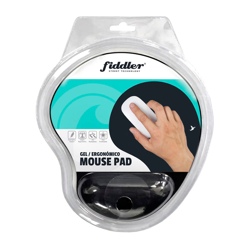 Mouse Pad Fiddler Gel Negro Fd-Mp01