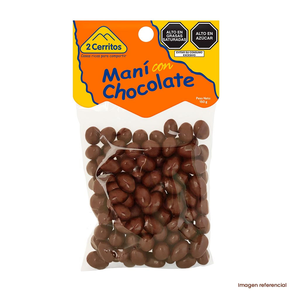 Maní con Chocolate 2 Cerritos Bolsa 125 gr