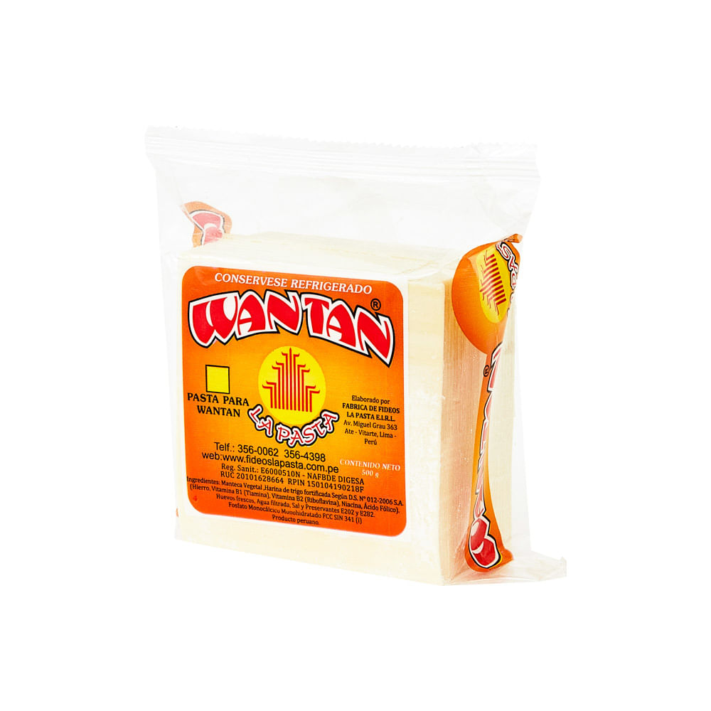 Masa Wantán La Pasta Paquete 500g