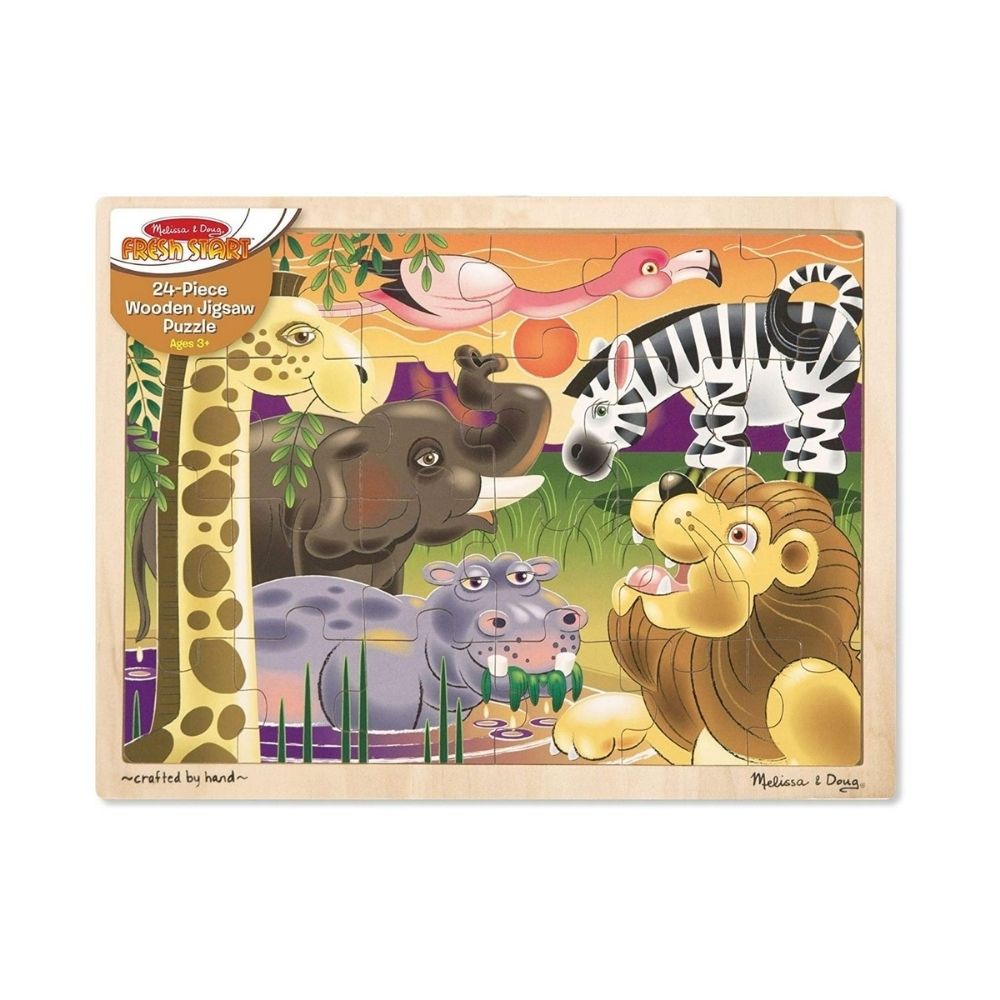 Rompecabezas Melissa & Doug Llanuras Africanas de Madera 24 Piezas