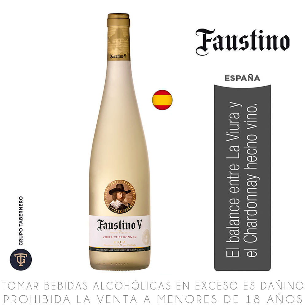 Vino Blanco Blend Faustino V Botella 750ml