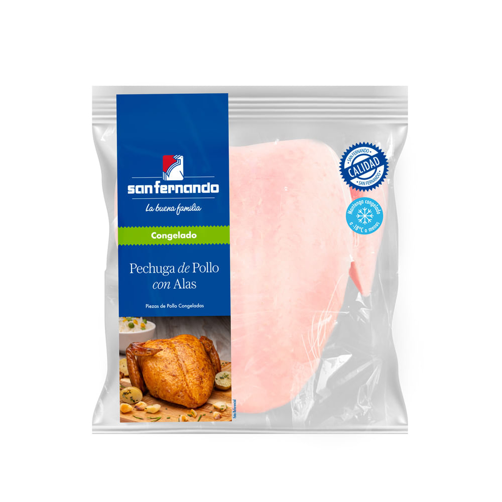 Pechuga de Pollo con Alas Congelada San Fernando x kg
