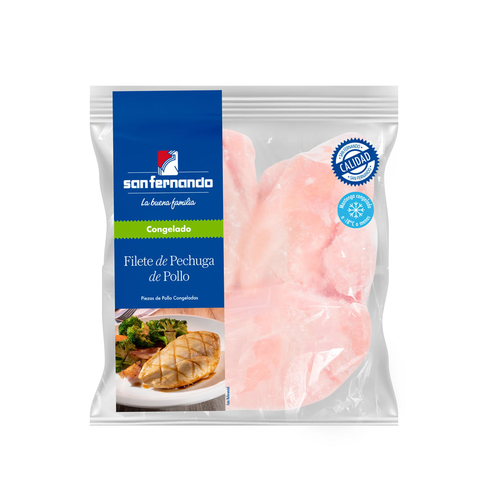 Filete de Pechuga de Pollo Congelada San Fernando x kg
