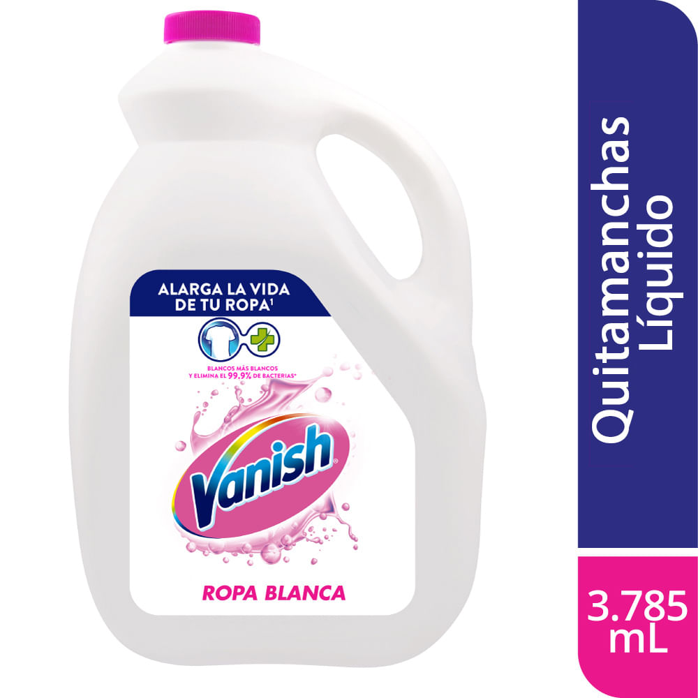Quitamanchas Líquido Vanish Ropa Blanca 3.785L