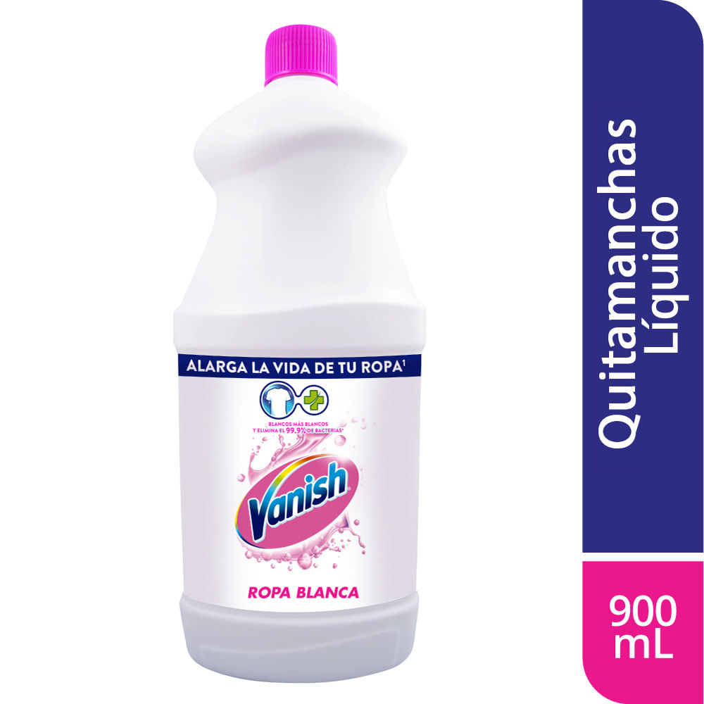 Quitamanchas Líquido Vanish Ropa Blanca 900ml