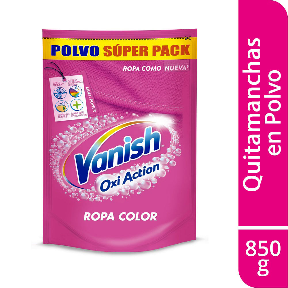 Quitamanchas en Polvo Vanish Oxi Action Ropa Color 850g