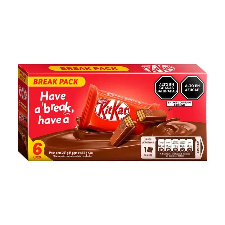 Sixpack Chocolate con Leche Kit Kat 6un