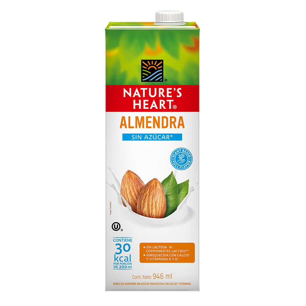 Bebida de Almendra Nature's Heart Sin Azúcar Caja 946ml