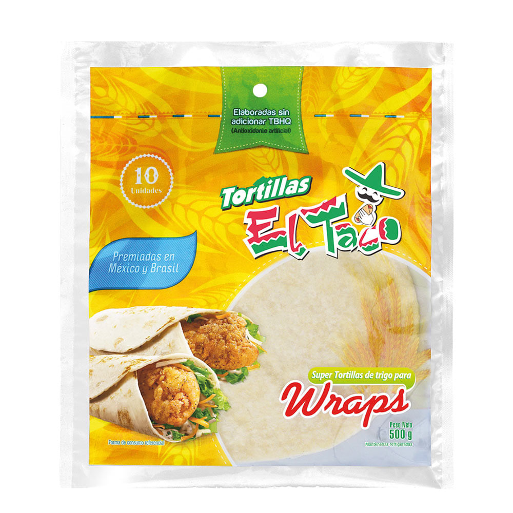Tortillas de Trigo para Wraps El Taco 10un