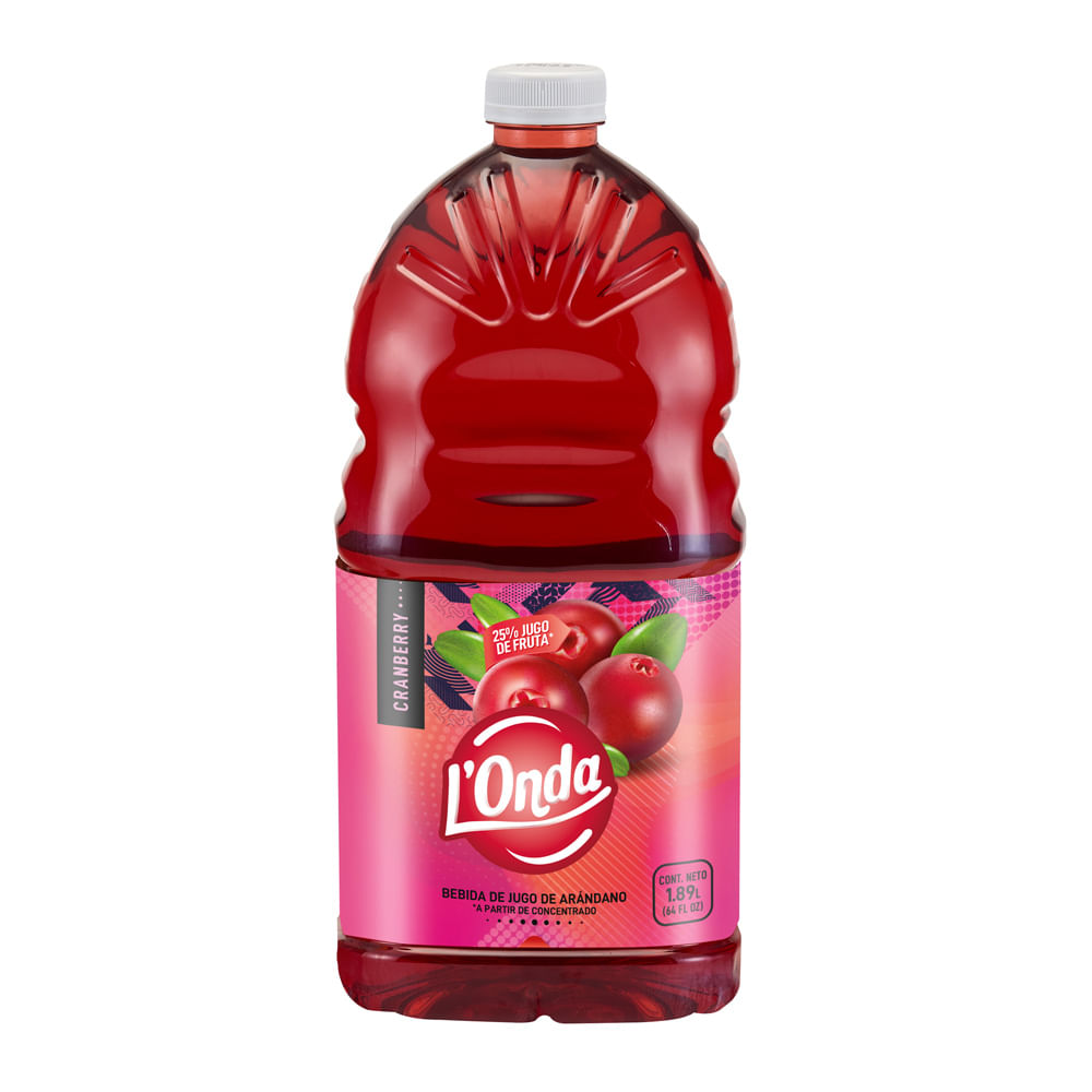 Bebida de Cranberry L'Onda Botella 1.89L