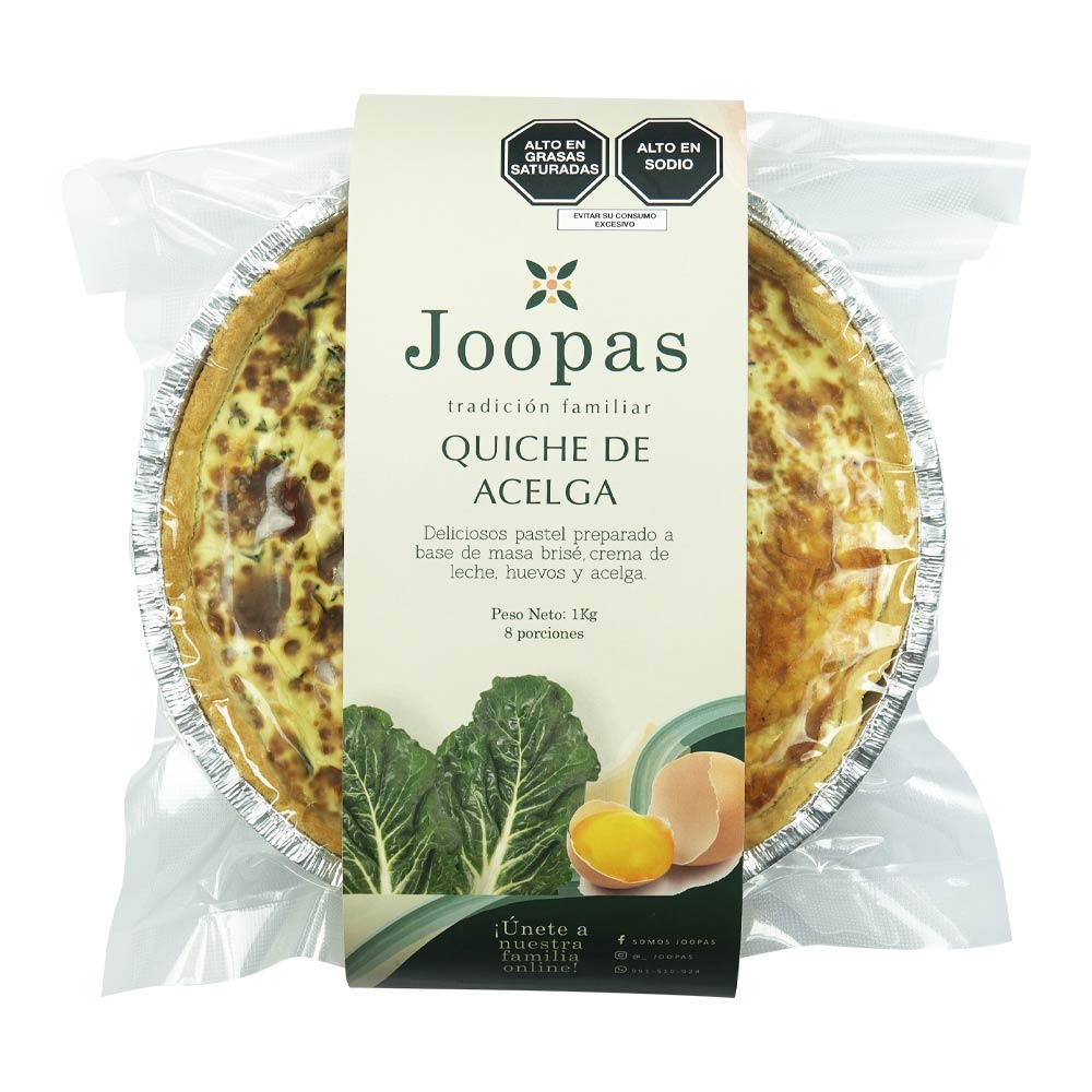 Quiche de Acelga Joopas 8 Porciones