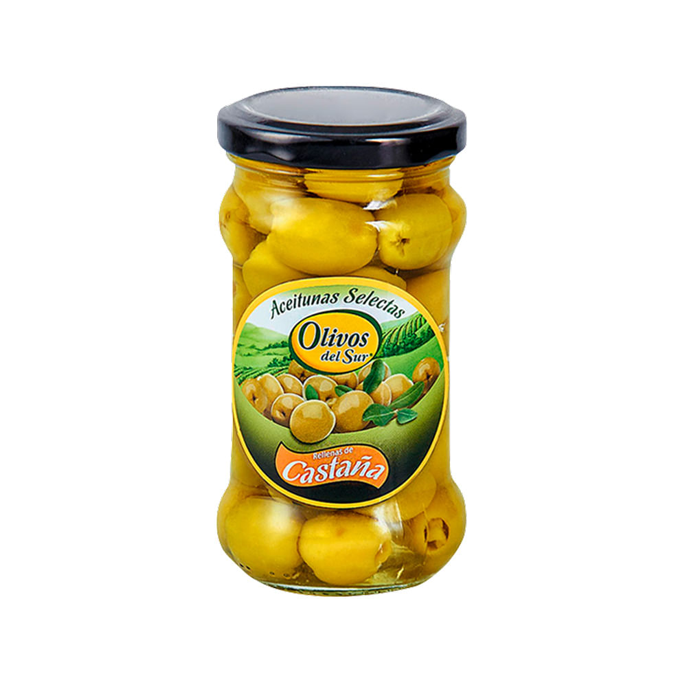 Aceituna Verde Rellena con Castaña Olivos del Sur 225g