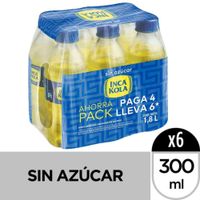 Sixpack Gaseosa Inca Kola Sin Azúcar Botella 300ml