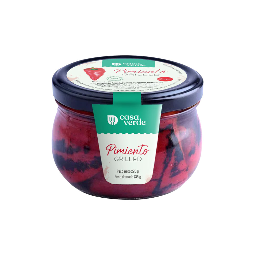 Pimiento Piquillo Grilled Marinado Casa Verde 220g