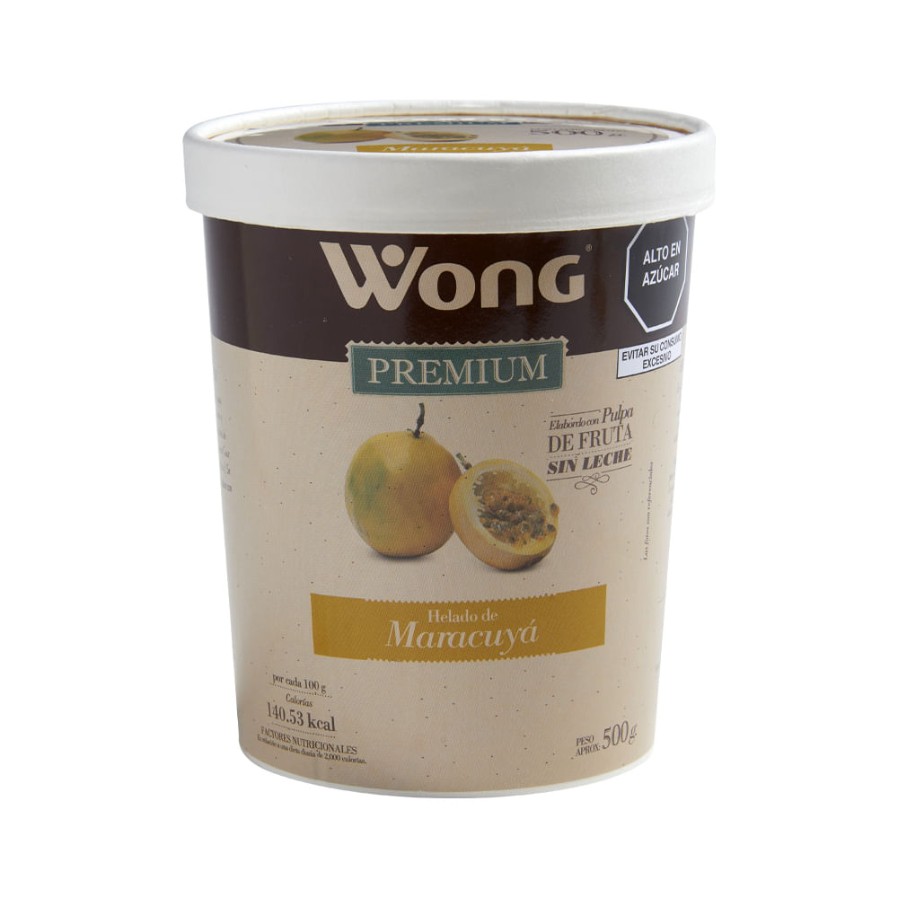 Helado Wong Premium Maracuyá 500g