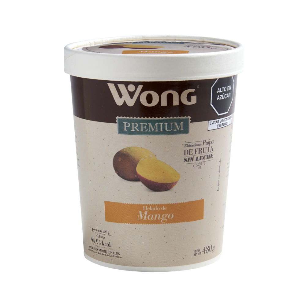 Helado Wong Premium Mango 480g