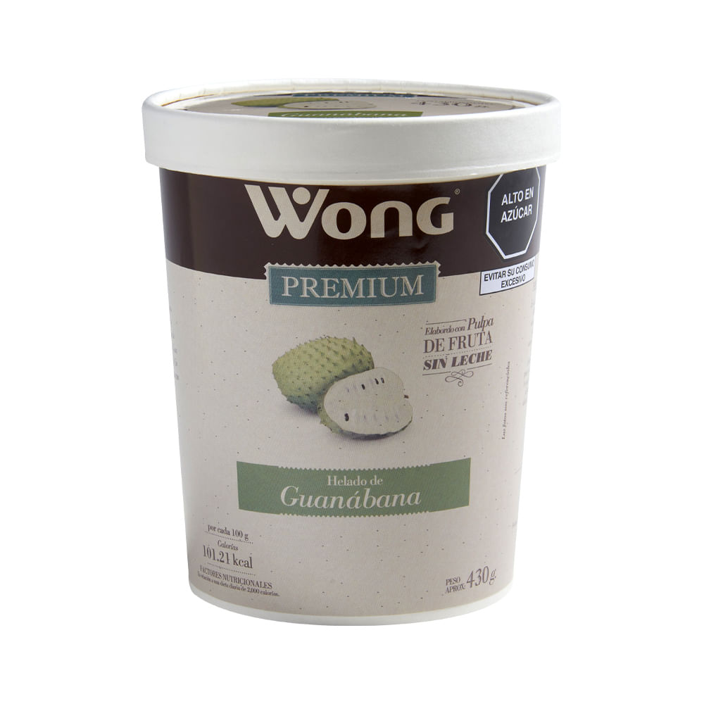 Helado Wong Premium Guanábana 430g