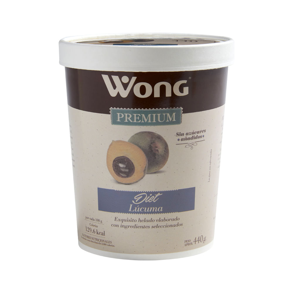 Helado Wong Premium Diet Lúcuma 440g